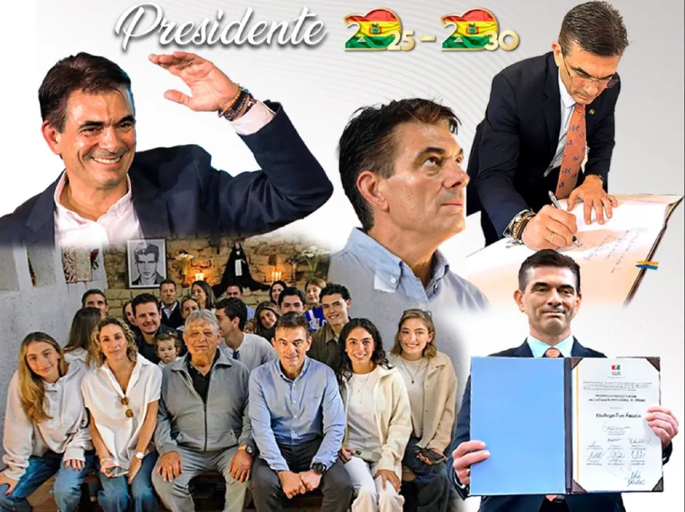 Rodrigo Paz, posesionado este sábado como presidente de Bolivia. Foto: Composición Visión 360