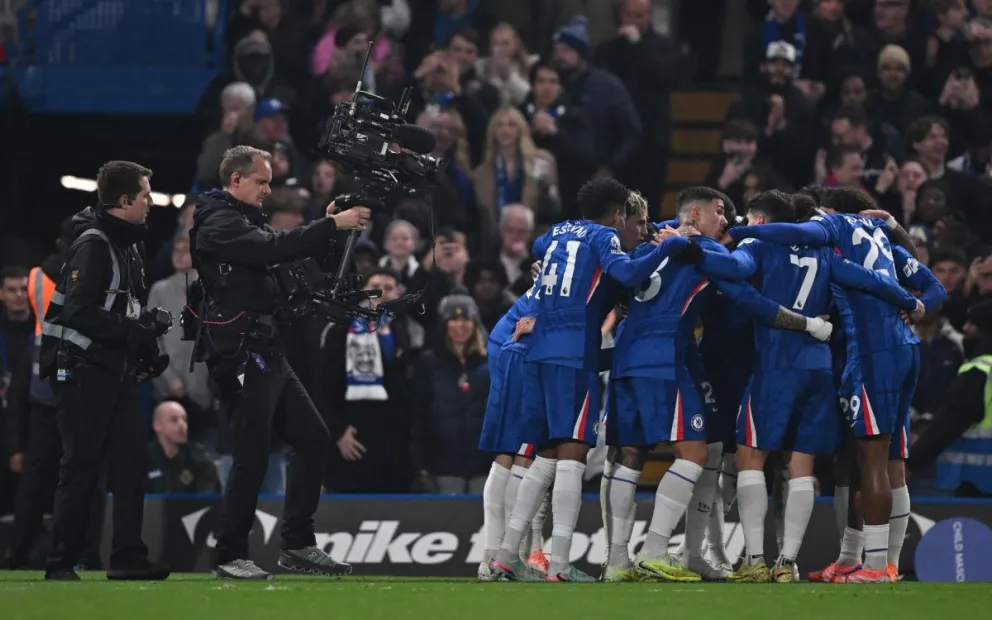 Los jugadores del Chelsea celebran un gol ante Wolves. Foto: EFE.