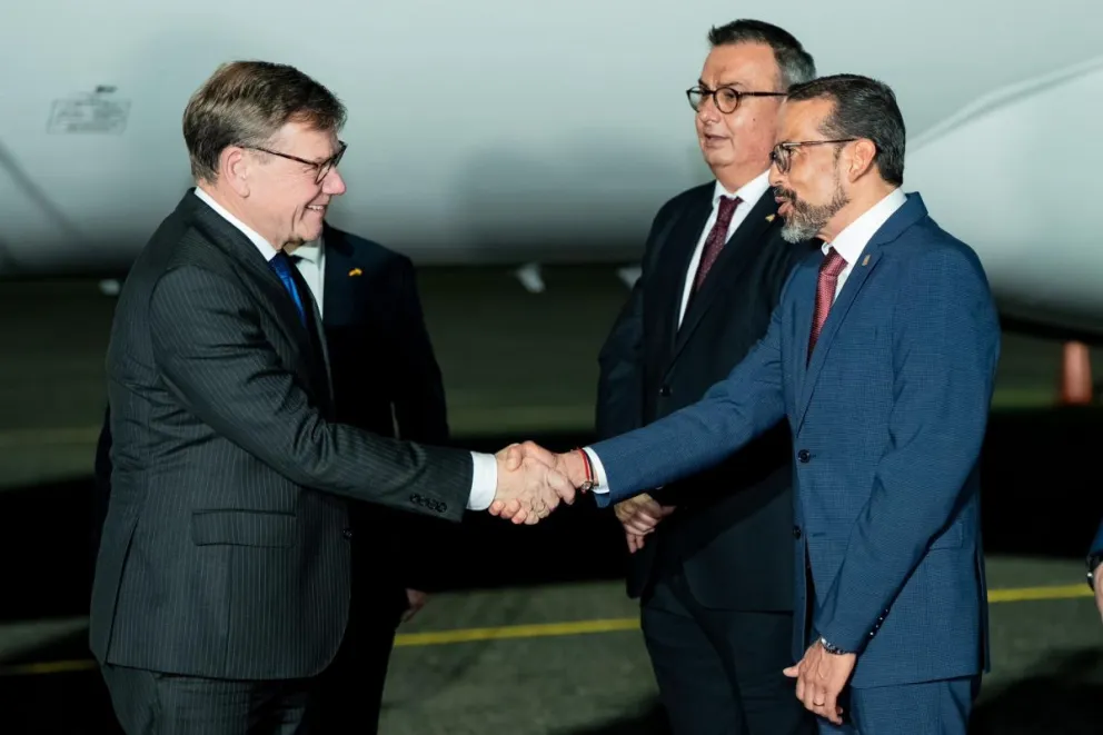 El gobernador Camacho recibe a Johann David Wadephul. Foto: Gobernación de Santa Cruz