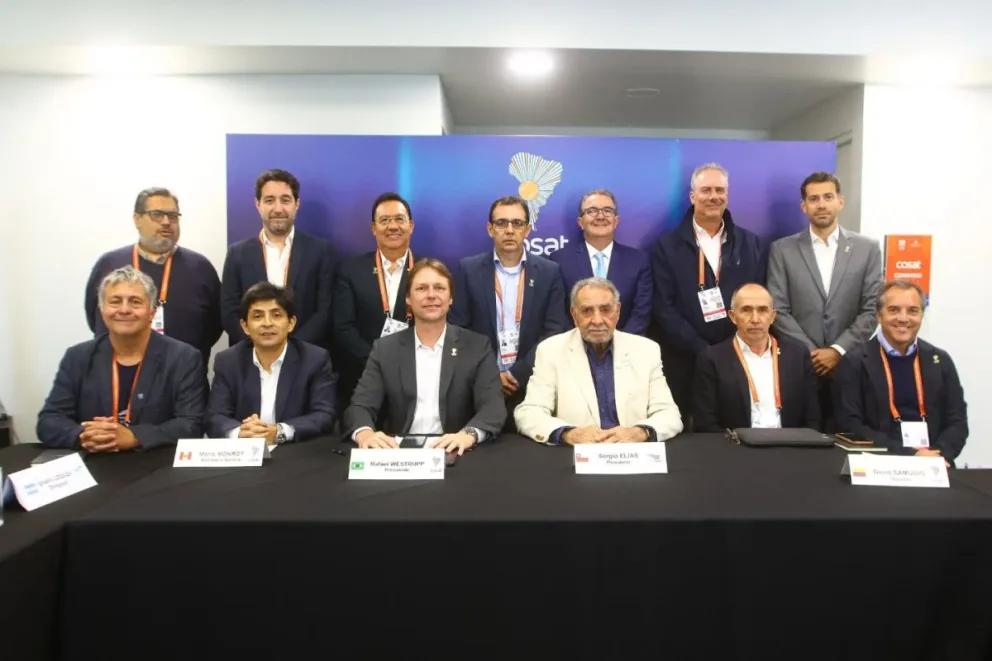 La reunión de presidentes de la Cosat que hubo en Chile. Foto: Cosat.