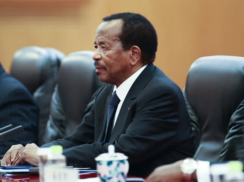 Paul Biya, presidente de Camerún, durante una visita de Estado a China. Foto: EFE 