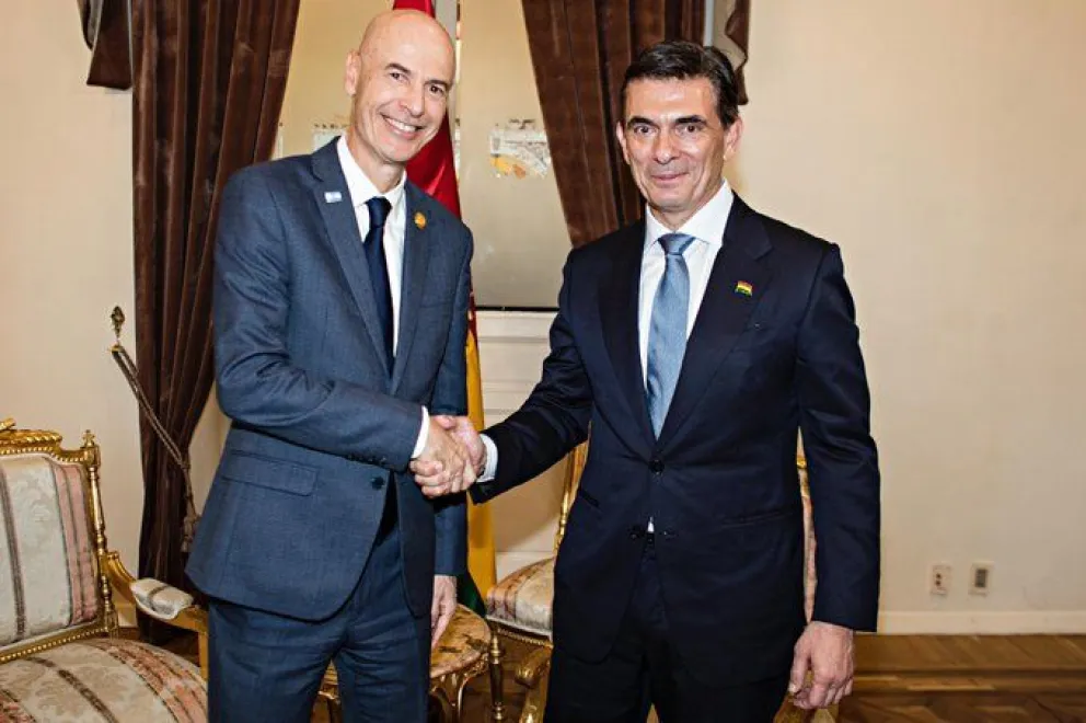 Rodrigo Paz con Eden Bar Tal. Foto: Israel en Español