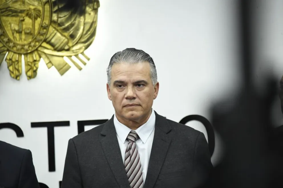 Ernesto Justiniano Urenda, flamante viceministro, durante el acto de posesión. Foto: ABI