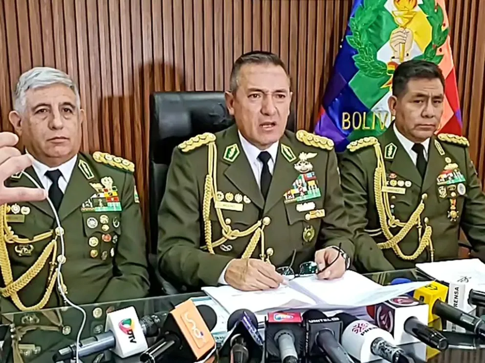 El comandante de la Policía, Augusto Russo, en la conferencia de prensa de este jueves. Foto: Captura de video