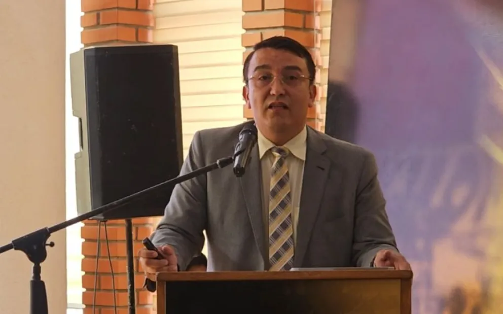 Terrazas durante la presentación de su rendición de cuentas. Foto: Captura de pantalla.