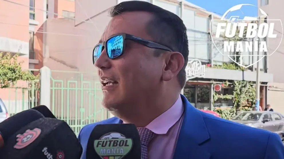Daniel Terrazas en la entrevista que concedió a varios periodistas en los primeros días de agosto. Foto: Captura video Futbolmanía