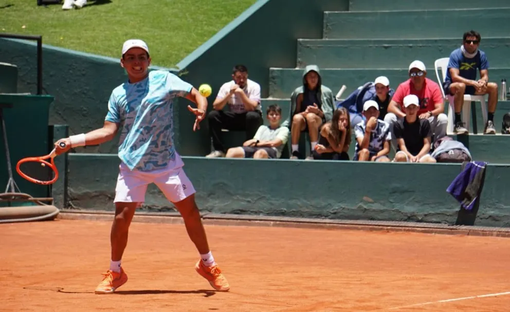Lora durante su partido de semifinales. Foto: APG.