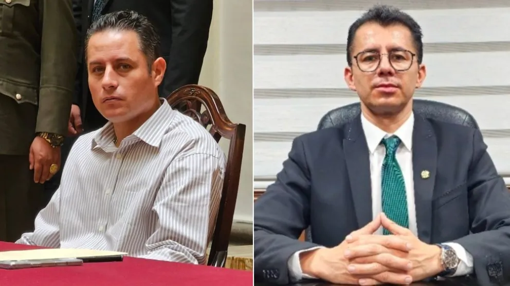 El vicepresidente Edmand Lara y el ministro Freddy Vidovic. Foto: Correo del Sur