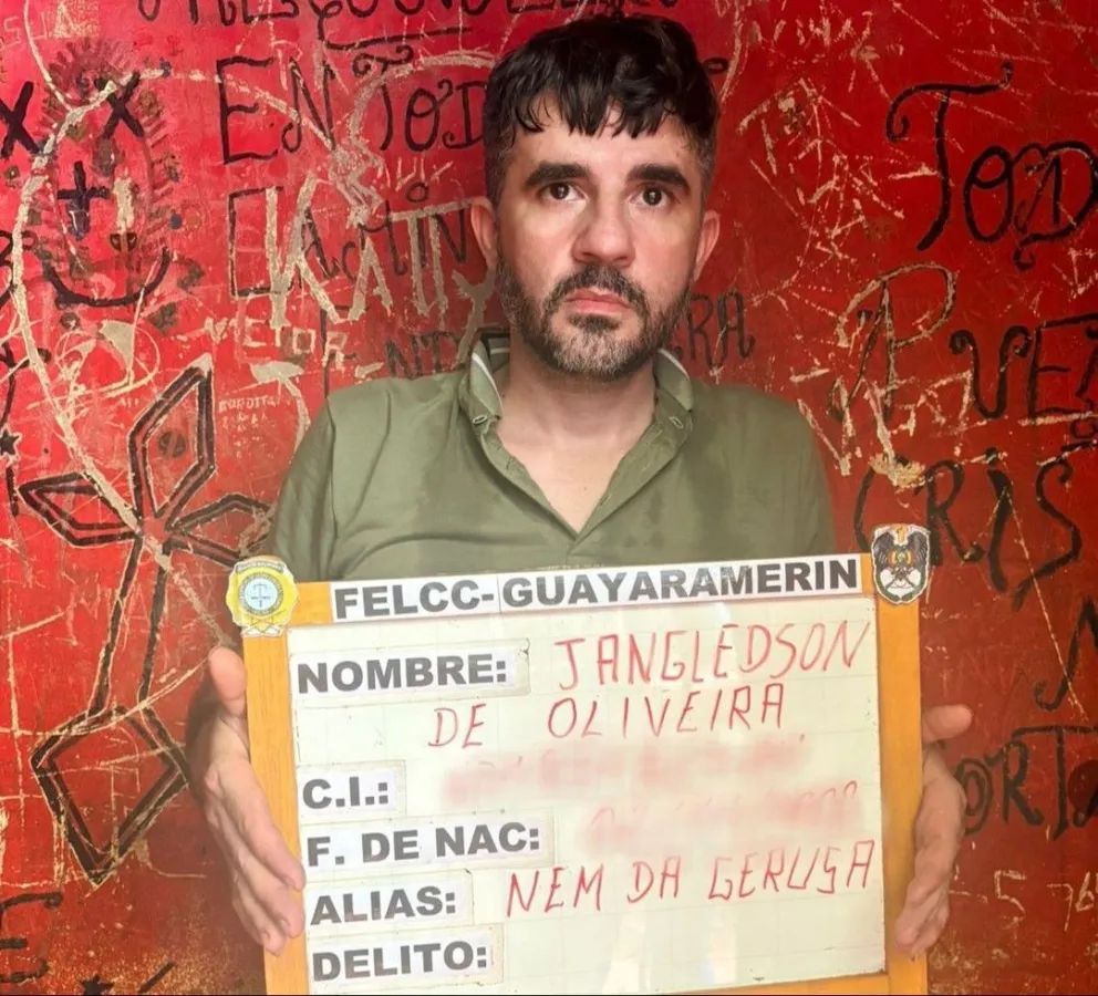 Jangledson de Oliveira, integrante del Comando Vermelho se refugiaba en Guayaramerín. Foto: El Deber