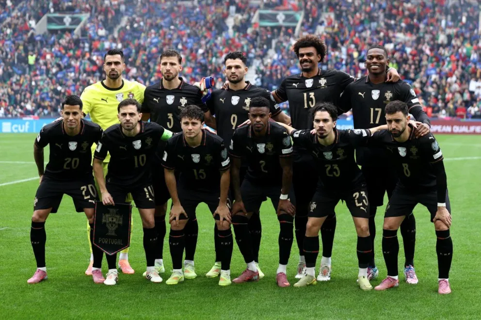 El combinado de Portugal que ya está en el Mundial del próximo año. Foto: FPF
