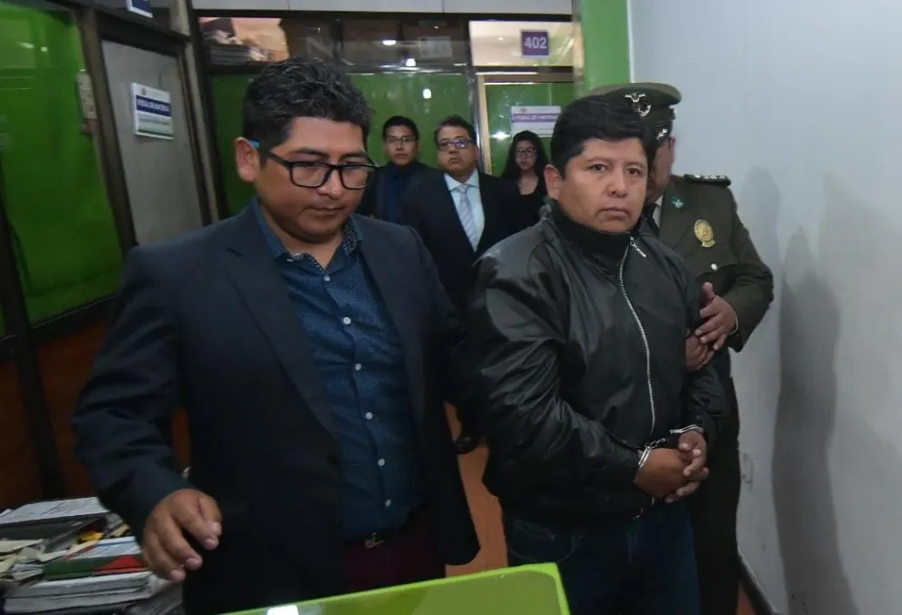 Juan Carlos Huarachi, exejecutivo de la COB, este lunes. Foto: APG 