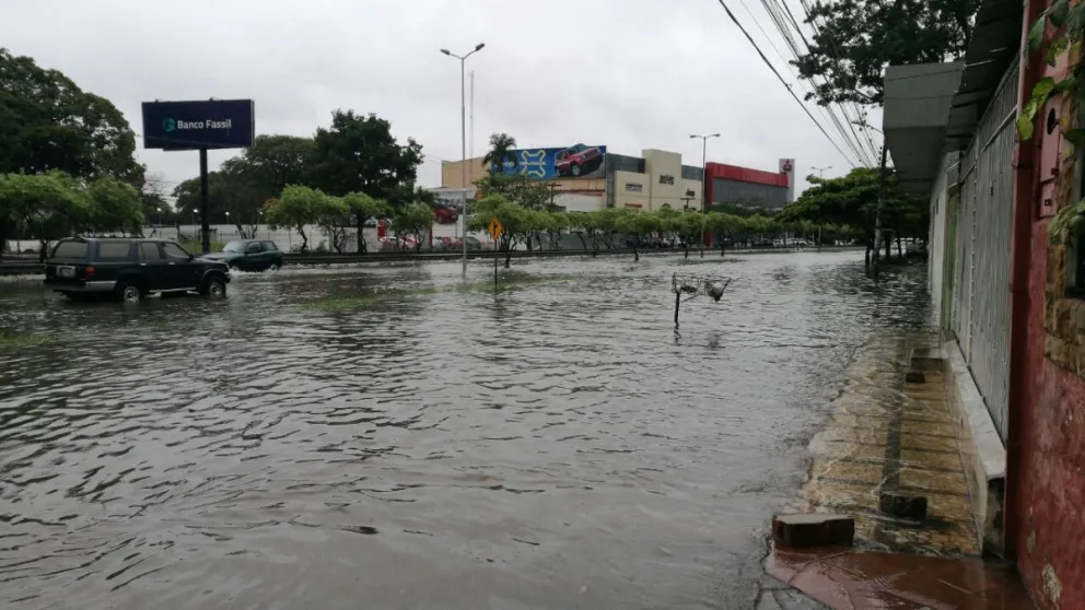 El crecido río Yapacaní. FOTO: ABI