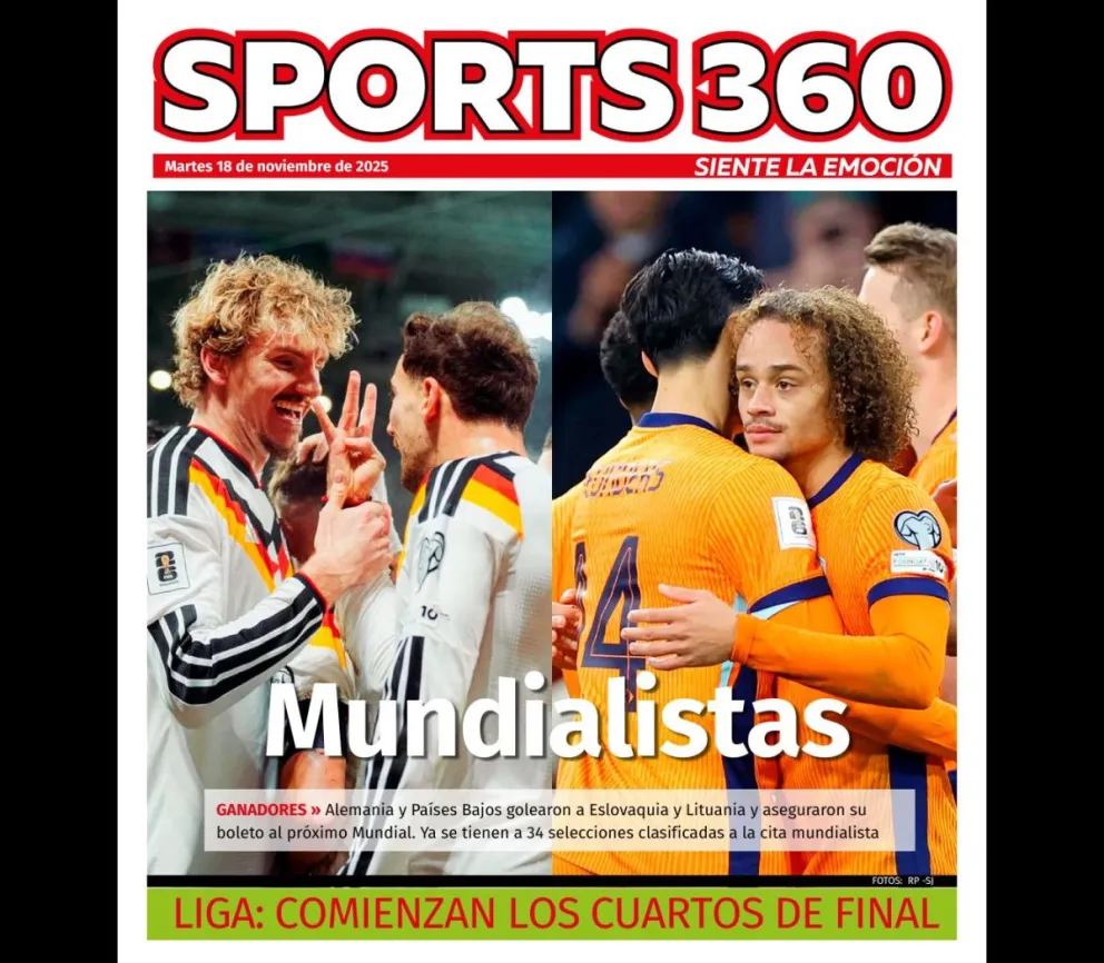 Los jugadores de Países Bajos celebran su victoria Lituana y su clasificación al mundial 2026. Foto: EFE 