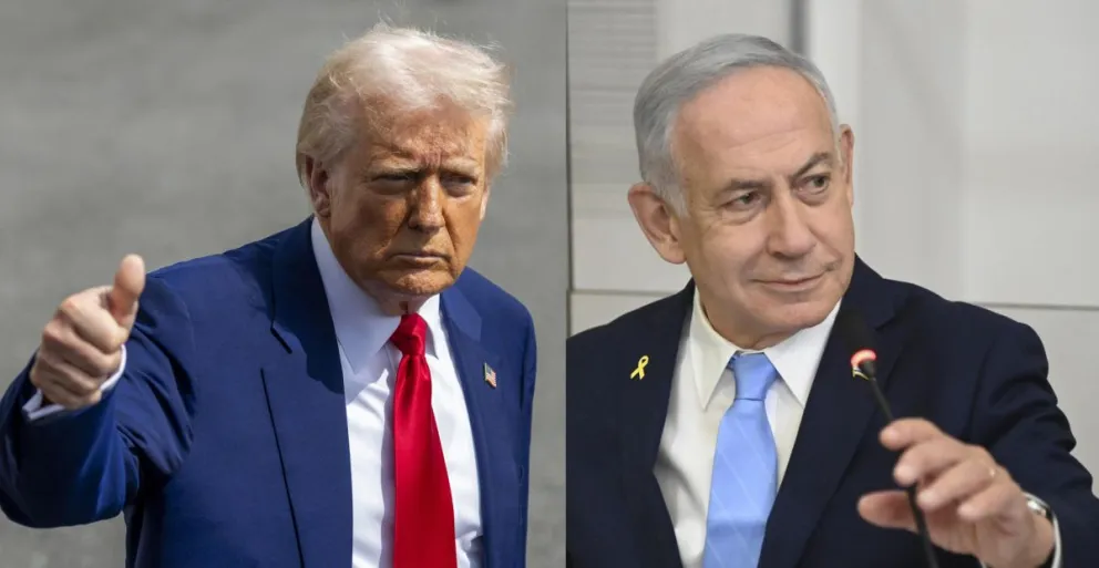 Donald Trump y el primer ministro israelí, Benjamín Netanyahu. Fotos: EFE