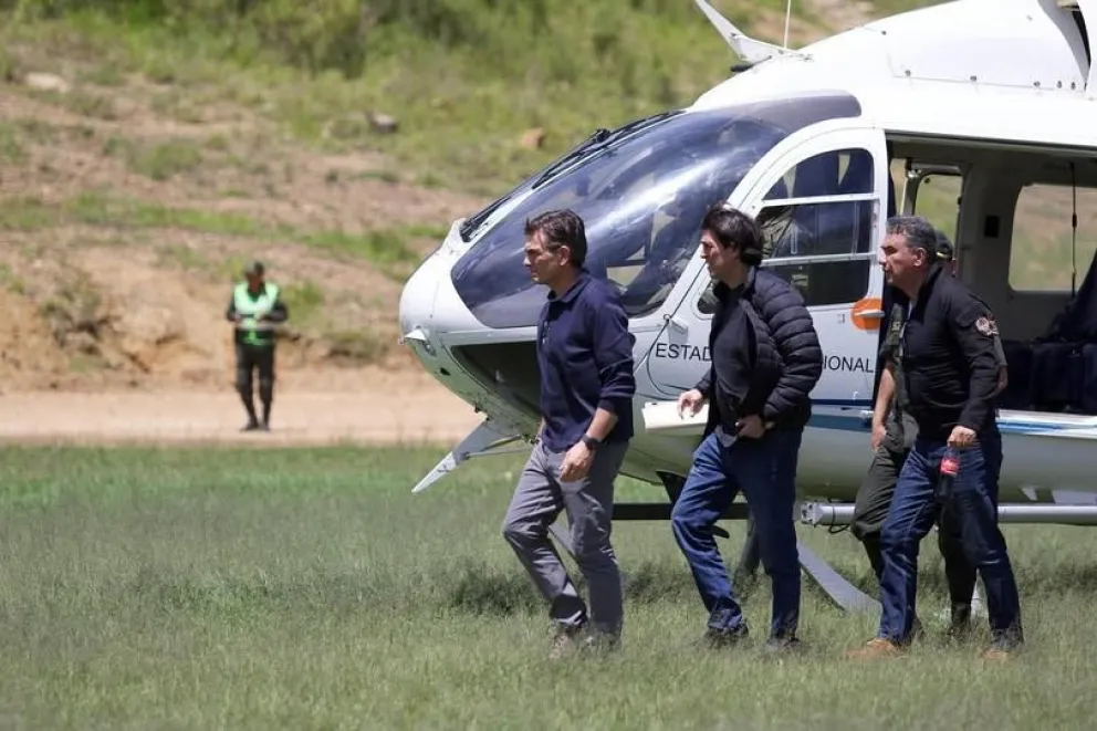 El Presidente llega a Samaipata. FOTO: ABI