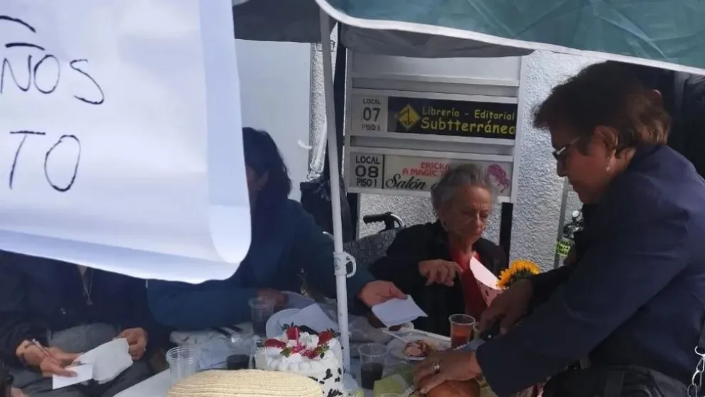 Amparo Carvajal cuando cumplió 86 años, en enero de este año. Foto: Anahí Cazas / Visión 360