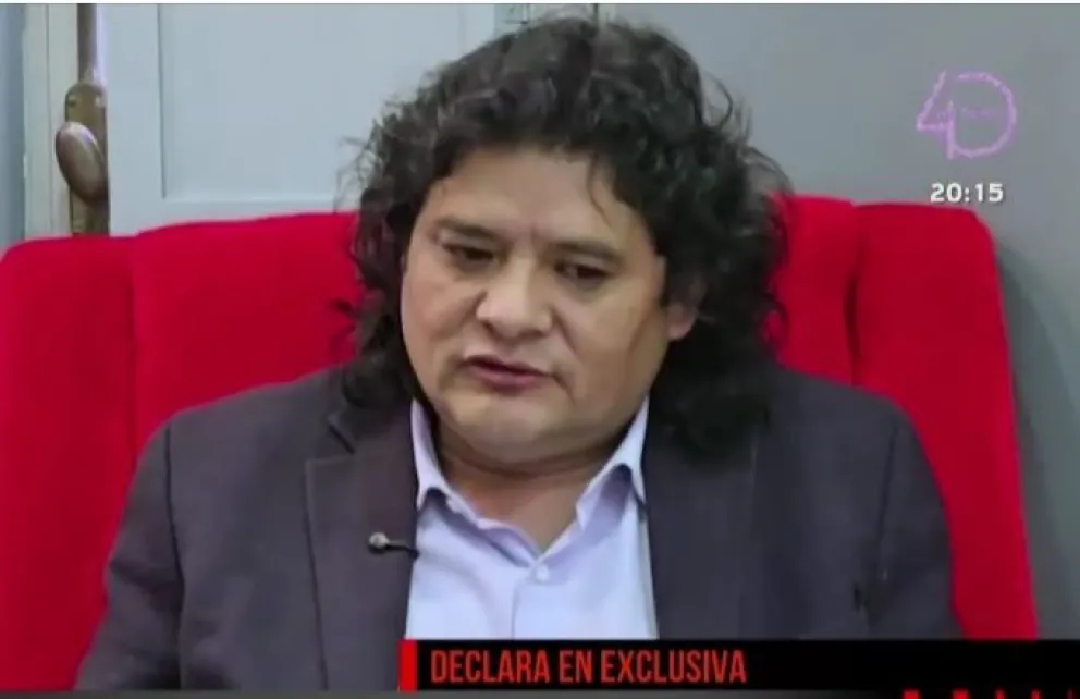 Marcelo Alcazar durante la entrevista con el periodista Jhon Arandia. Foto: Captura de pantalla