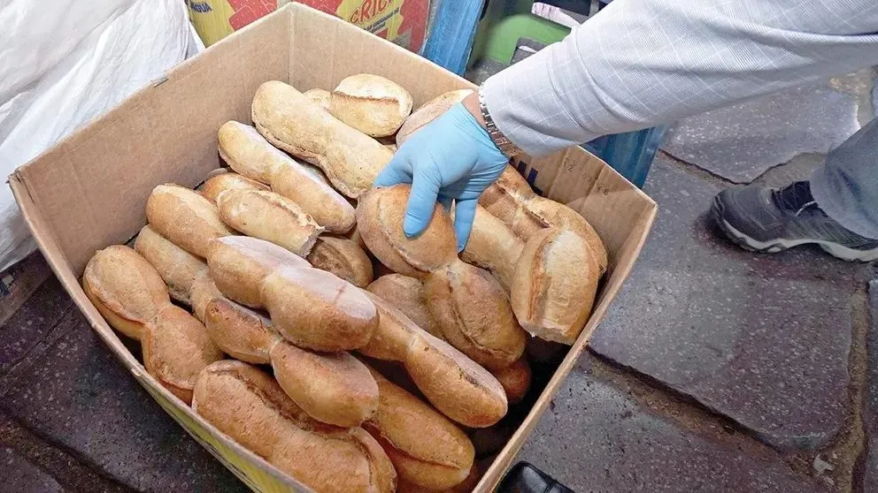 Un puesto de venta de pan en La Paz. Foto: APG