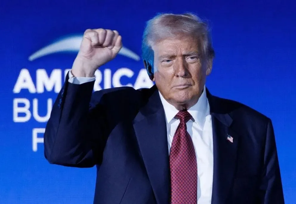Donald Trump en la inauguración del America Business Forum en Miami. Foto: EFE