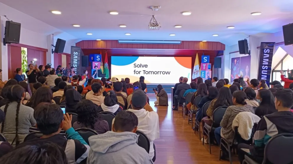 Uno de los actos del programa Solve For Tomorrow (Soluciones para el mañana). Foto: Samsung. 