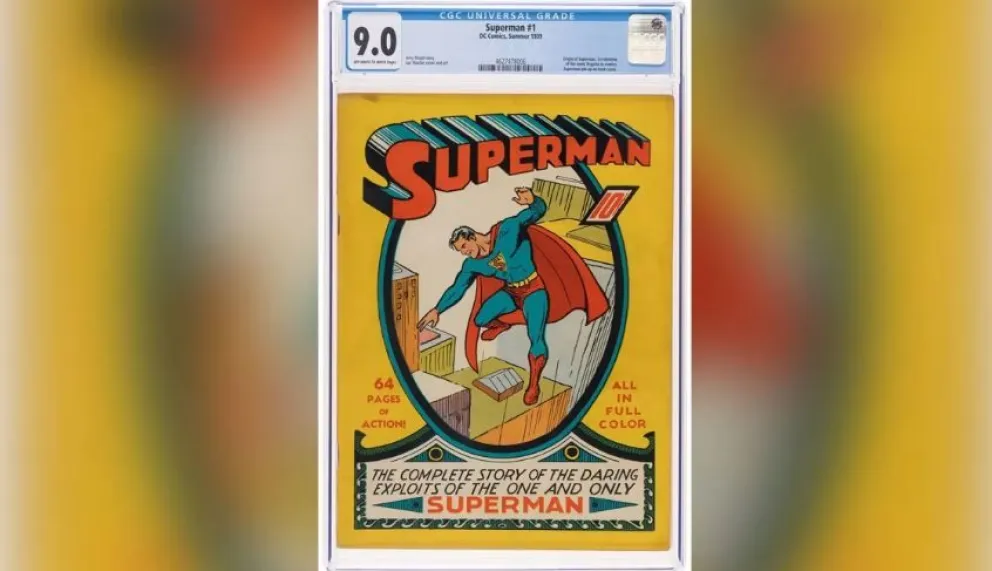 El ejemplar en perfecto estado de "Superman #1" se publicó en 1939. Foto: CNN / ForumAuctions / Bournemouth