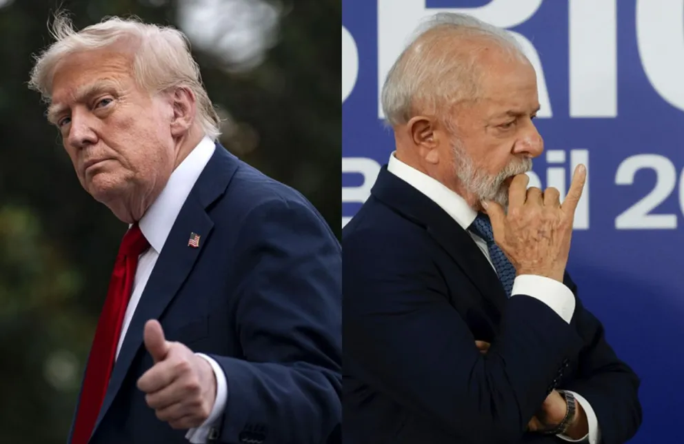 Donald Trump y el presidente de Brasil, Luiz Inácio Lula da Silva. Foto: EFE