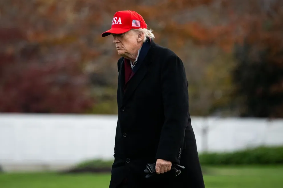 Donald Trump en el jardín de la Casa Blanca. Foto: EFE