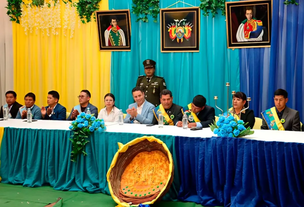 Edman Lara, este lunes en Arani. Foto: FEM Media