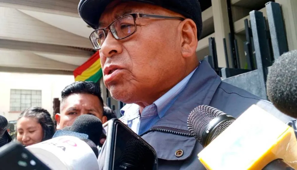 El dirigente de los jubilados, Rodolfo Ayala. FOTO: Erbol