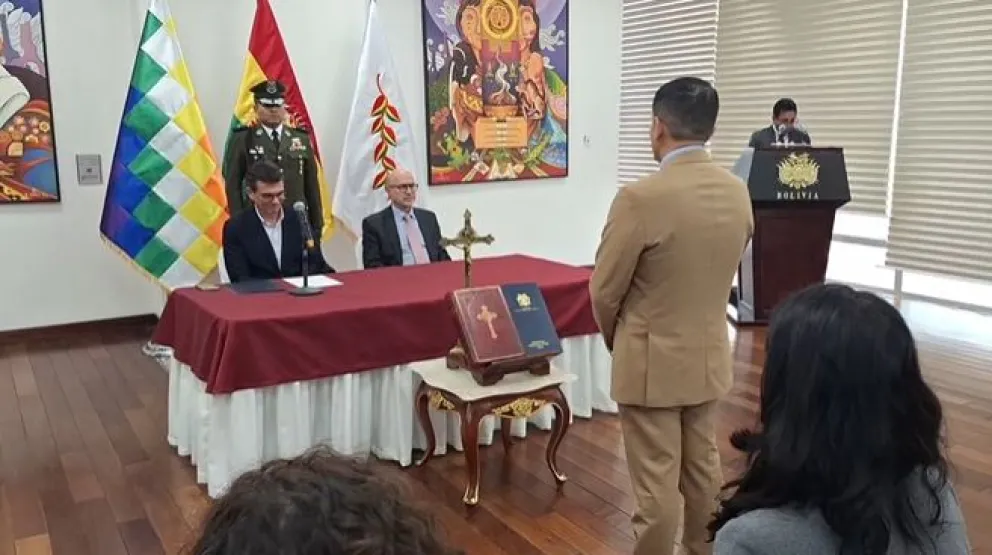 Posesión del el nuevo viceministro de Transparencia, Seguridad Jurídica y Derechos Humanos. Foto: Visión 360