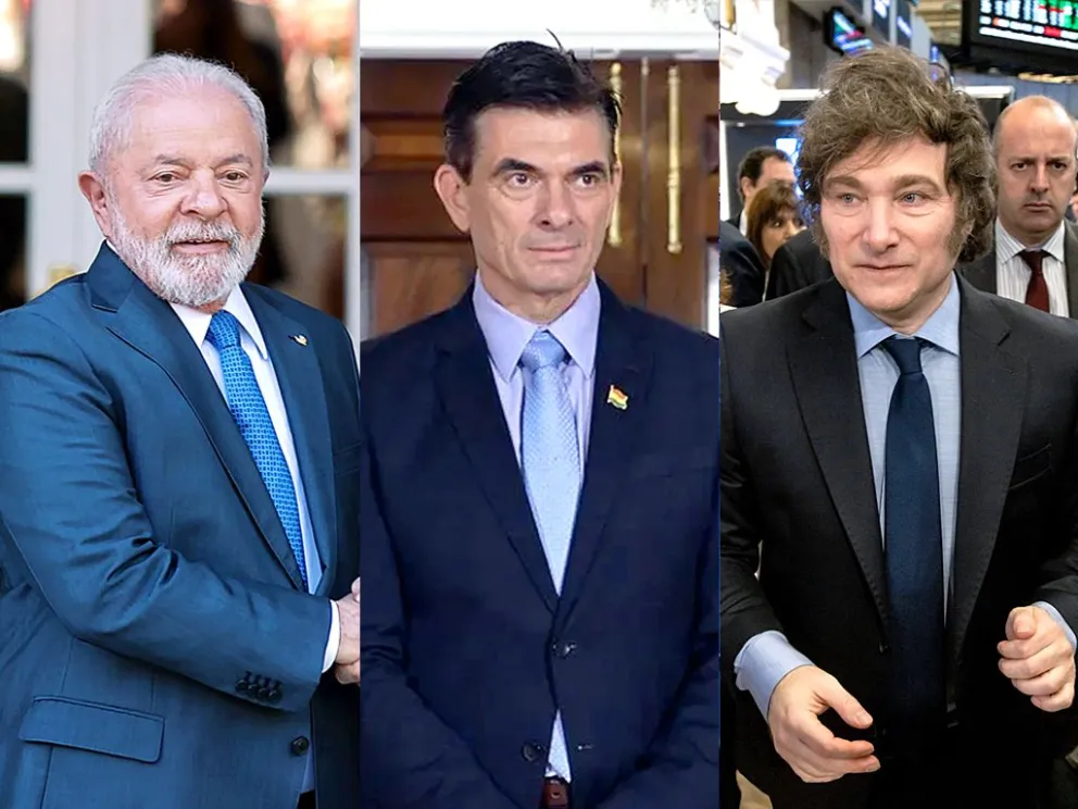 Milei, Paz y Lula, los mandatarios con mayor imagen positiva en la región. Fotos: EFE
