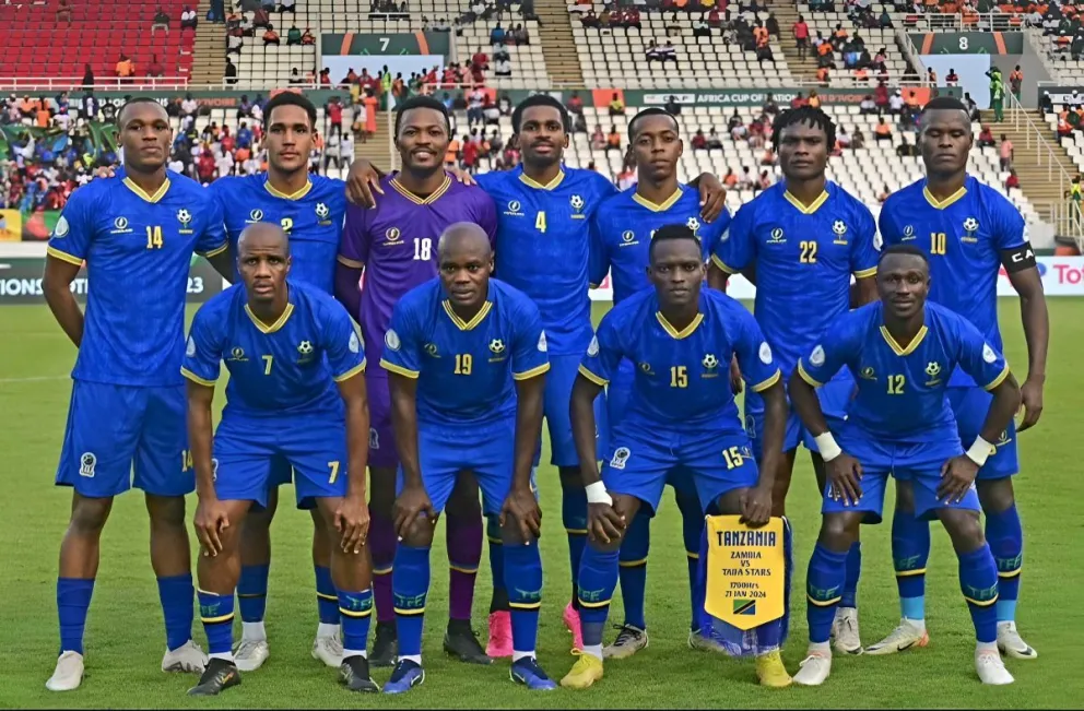 Selección de fútbol de Tanzania en uno de sus últimos partidos. Foto: archivo de internet