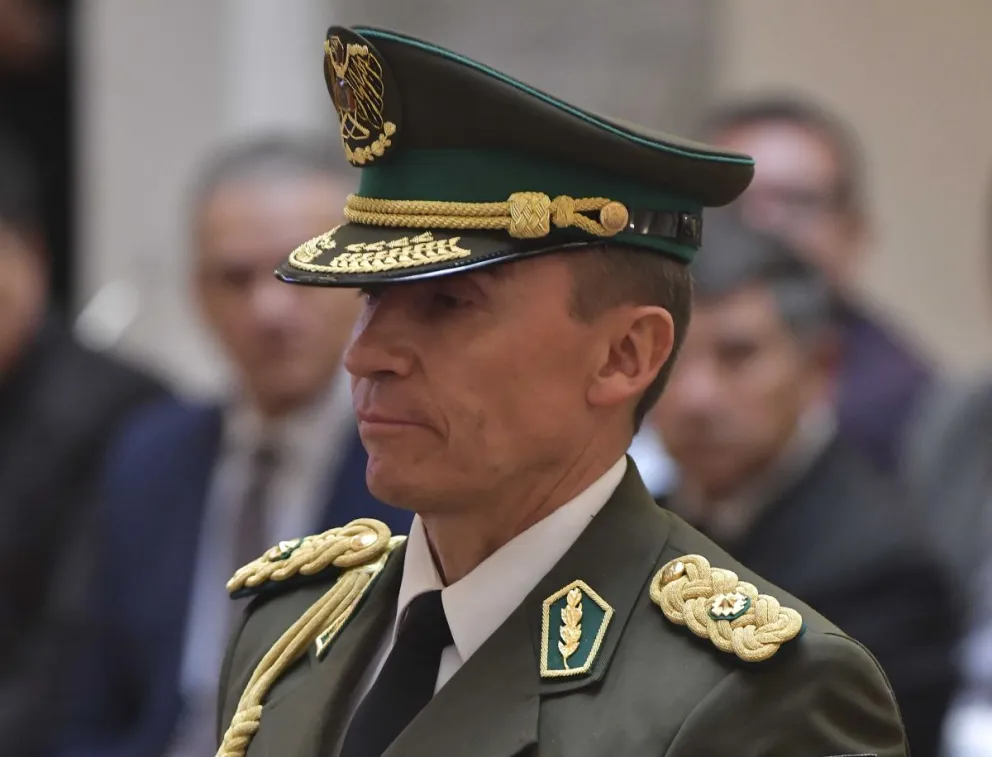 El nuevo Comandante de la Policía, cuando asumió. Foto: APG  