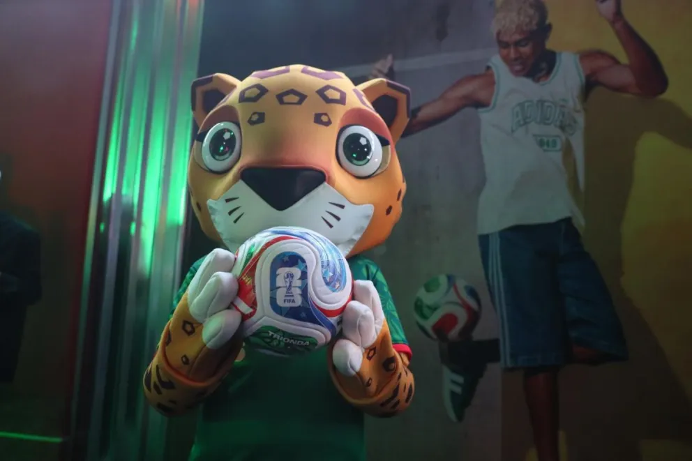 El jaguar Zayu, una de las mascotas oficiales del Mundial 2026. Foto: EFE 