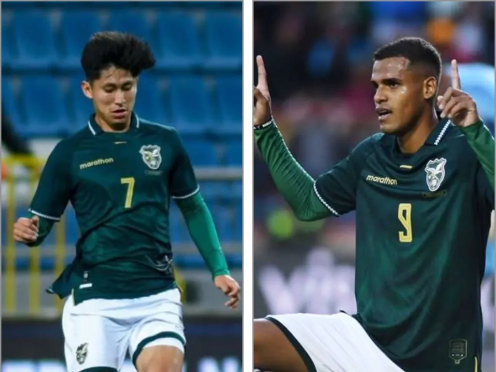 Miguel Terceros y Enzo Monteiro, ambos pertenecen al Santos de Brasil. Fotos: FBF