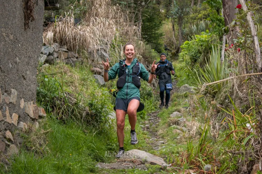 Dos atletas durante la competencia de Sorata. Foto: Skyrunning Bolivia.