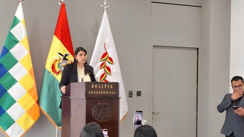 La viceministra de Autonomías, Andrea Barrientos, este miércoles. Foto: Visión 360