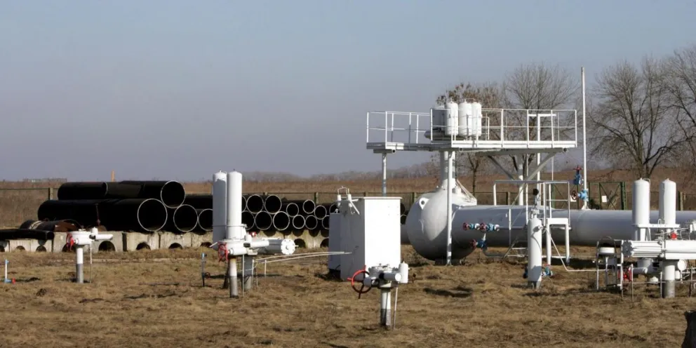instalaciones de un gasoducto en la localidad de Boyarka, cerca de Kiev. Foto: EFE