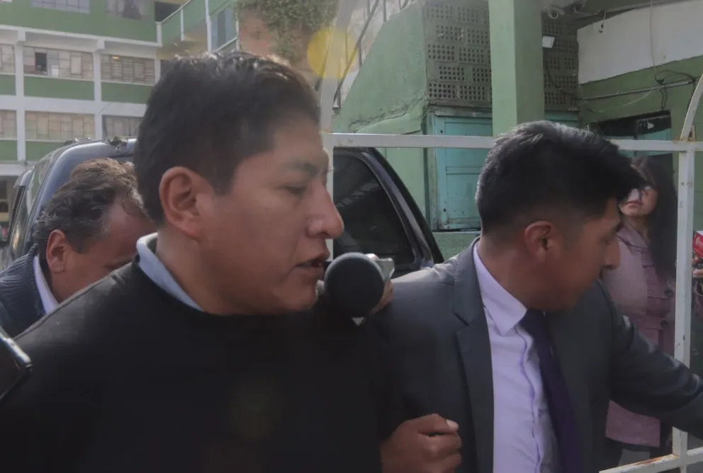 Ríos, en dependencias policiales, el miércoles. Fotos: APG