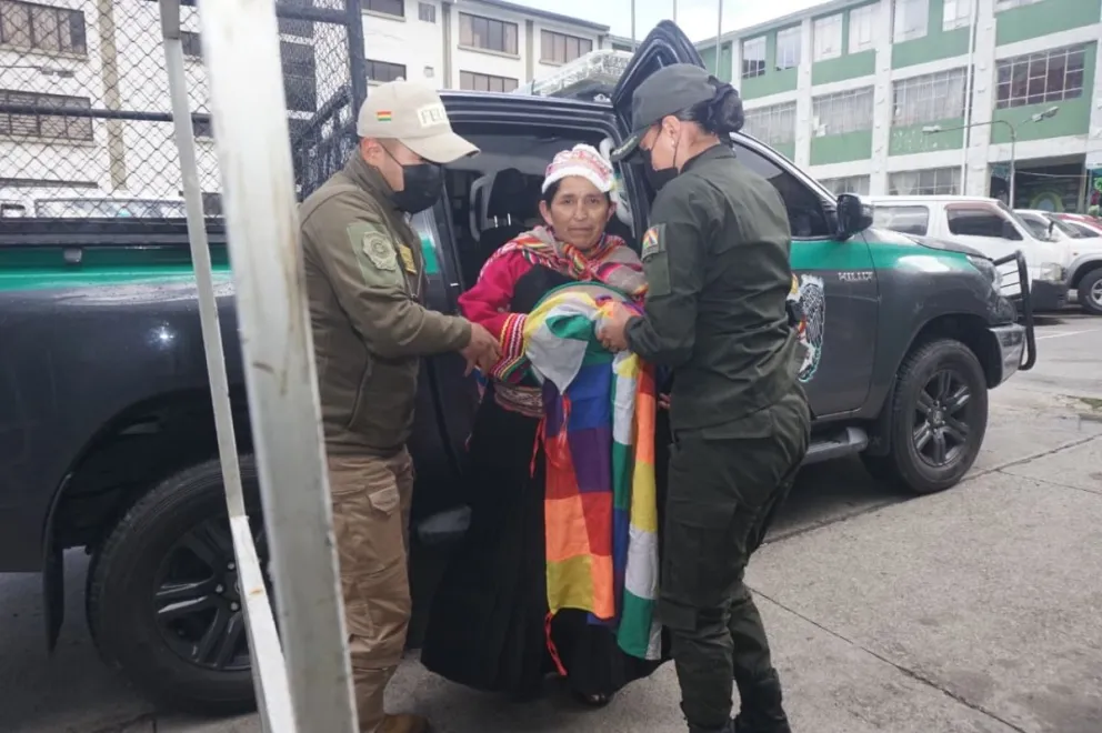 La exdiputada regresó a las celdas de la Felcc. Foto: APG