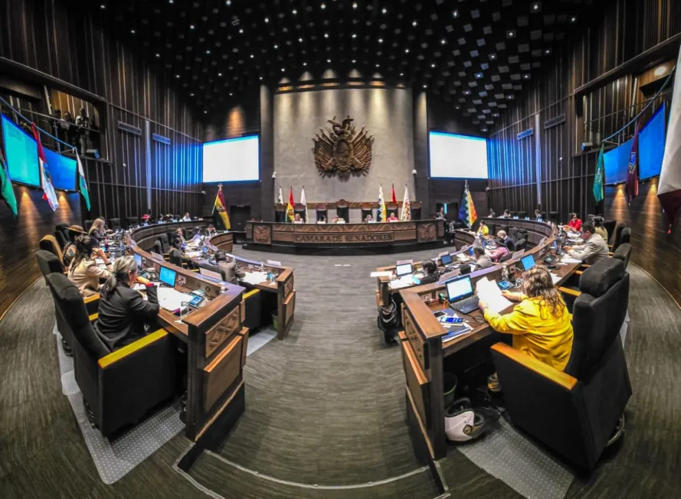 Sesión del Senado en la Asamblea Legislativa Plurinacional (ALP). Foto: Senado Bolivia