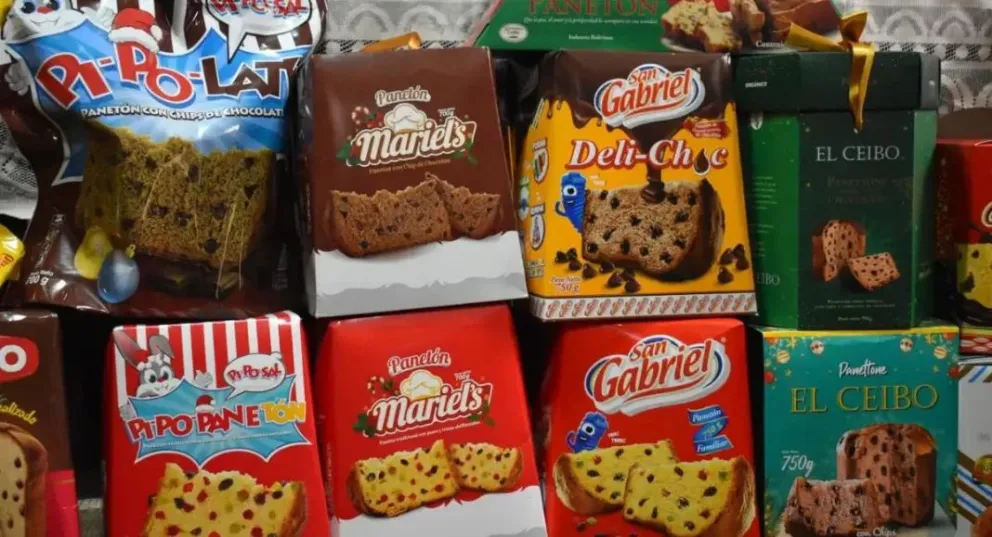 Algunos de los panetones autorizados. Foto: Senasag