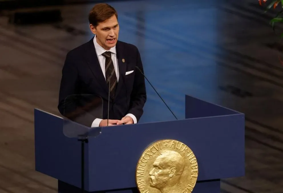 El presidente del Comité Noruego del Nobel, Jørgen Watne Frydnes, este miércoles. Foto: Odd Andersen / NTB