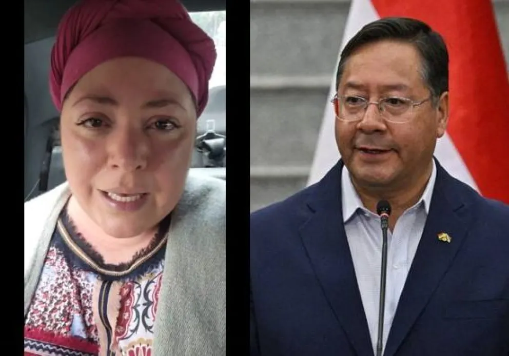 Prada y el presidente Luis Arce. FOTO: Archivo