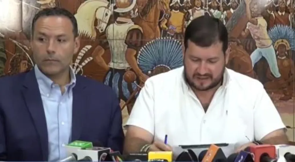 Representantes del Comité cívico pro Santa Cruz. Foto: captura de video DTV