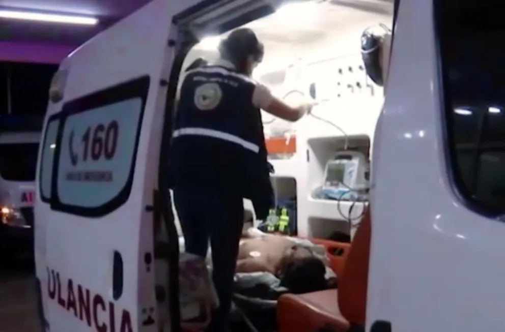 Uno de los heridos luego del tiroteo. Foto: RRSS