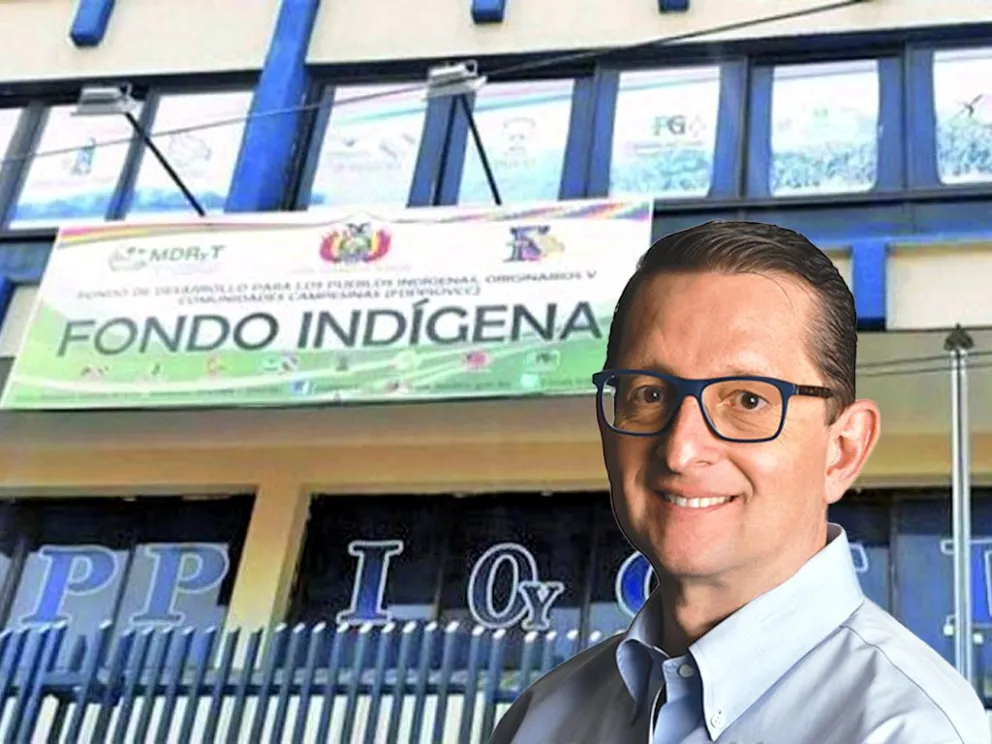 La sede del otrora Fondo Indígena y Ortiz. Fotos: ABI y web del exlegislador. Montaje: Visión 360