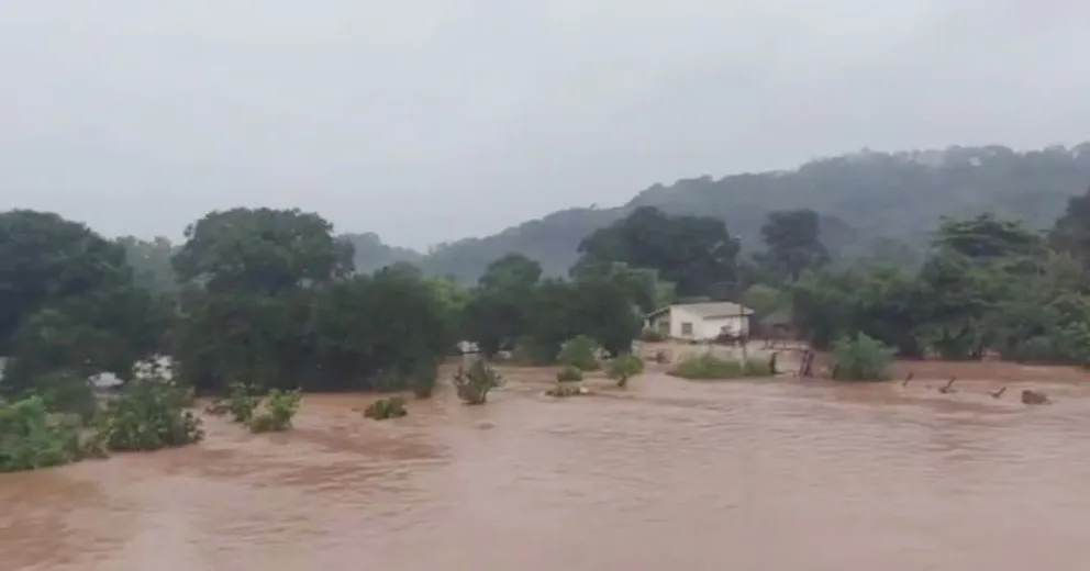Una imagen de la zona afectada por el desborde del río Piraí
