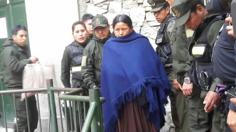 Nemesia Achacollo fue aprehendida en 2016. FOTO: ABI