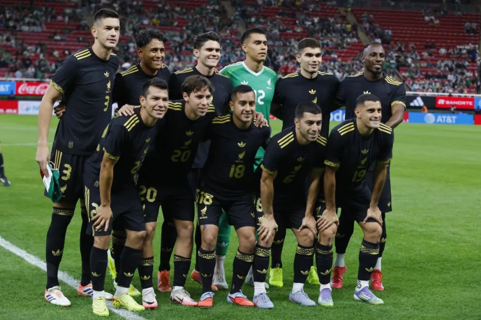 La selección mexicana que en el mes de octubre se enfrentó a Ecuador. Foto: EFE